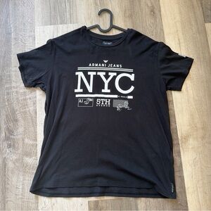 Armani Jeans Black and White NYC Tee